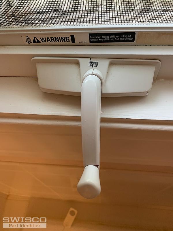 Casement window crank cover is cracked