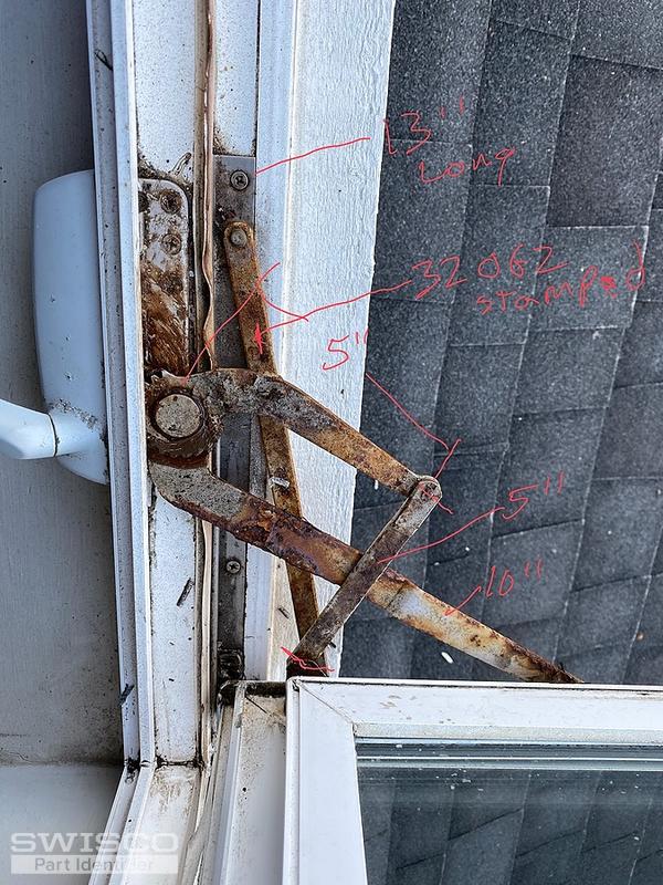 Casement operator window with brackets