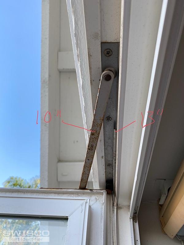 Casement operator window with brackets