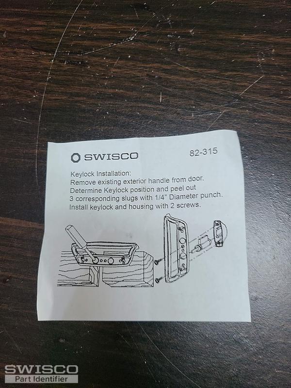Swisco part 82-315 instructions