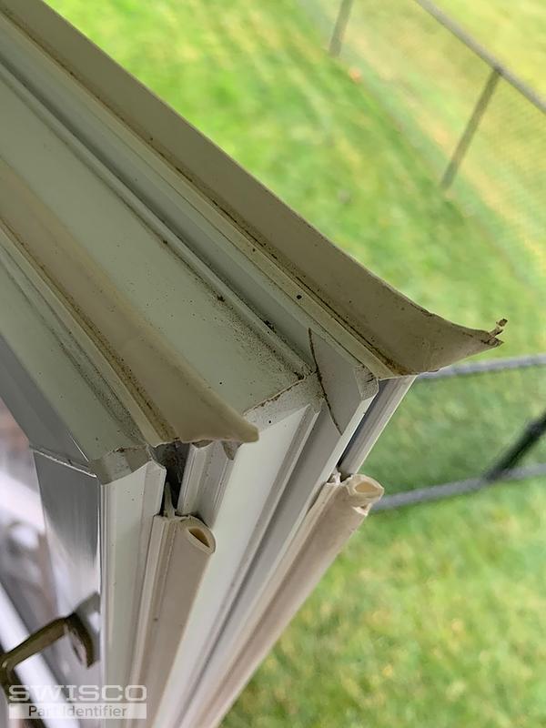 Casement window weatherstrip with offset kerf