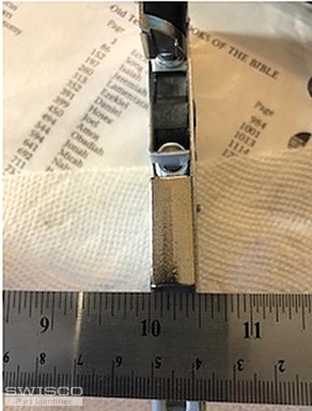 Replacement part identification for a Pella Storm door