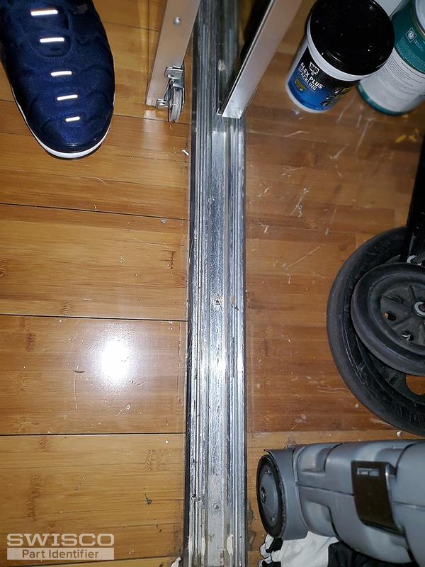 Sliding closet mirror door track and wheels