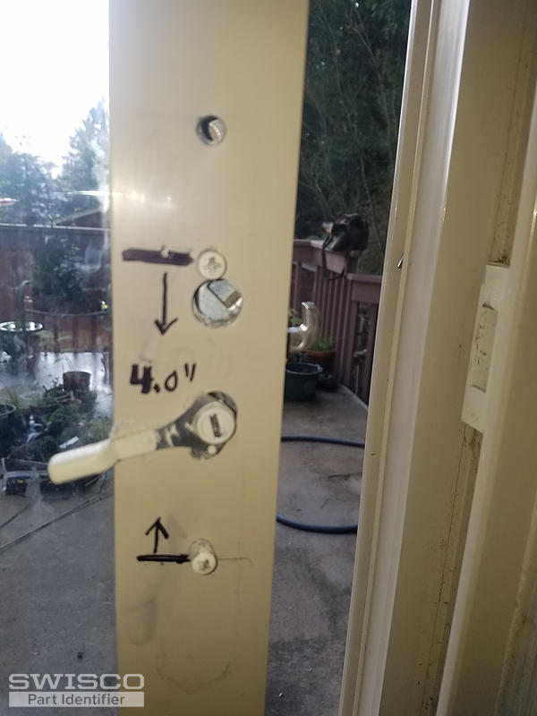attachment pts on indoor frame ~4.0 in
