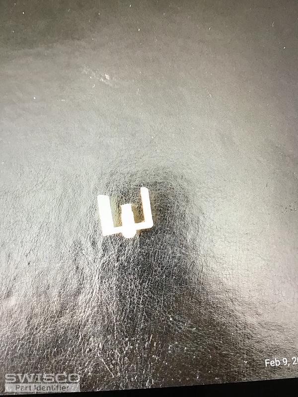 White plastic clip on bottom sliding shower door