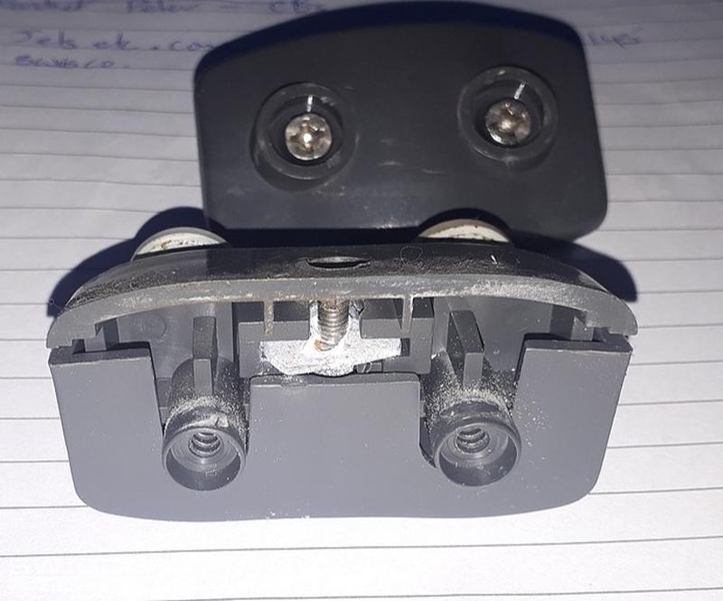 older Maax Rainforest shower door rollers