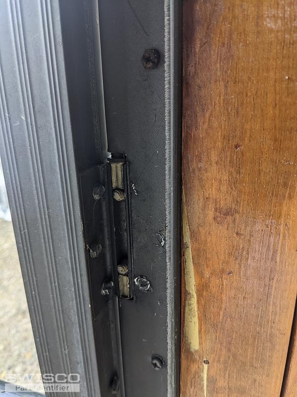 Glass storm door hinge