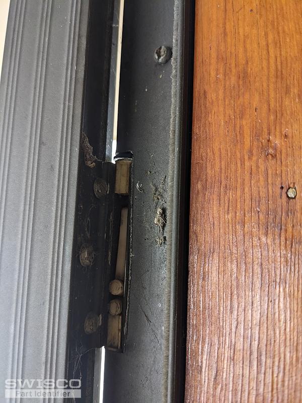 Glass storm door hinge