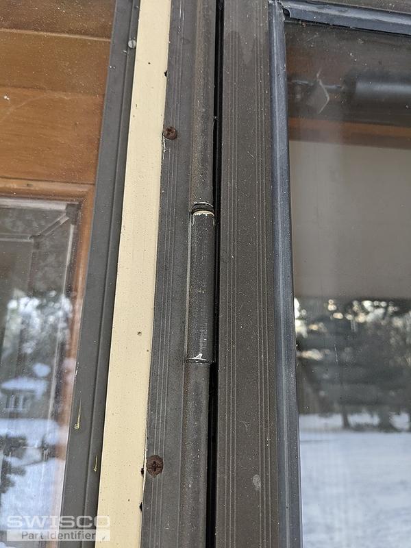Glass storm door hinge