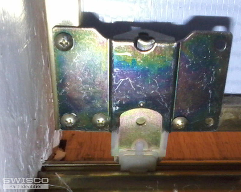 closet door hardware prior to removal
