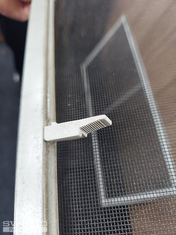 Window screen clip to secure screen to window frame