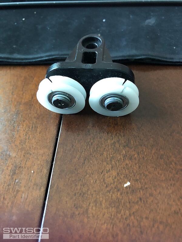 Shower door rollers rounded door