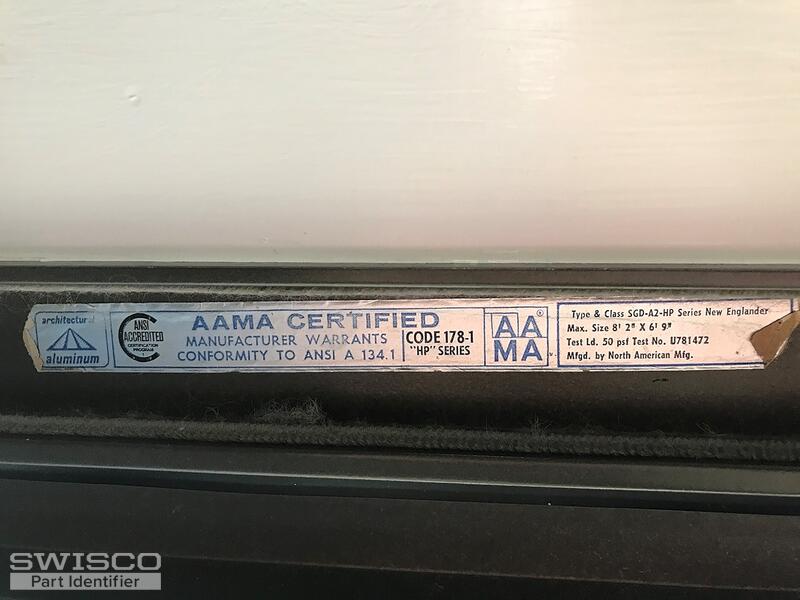 label on inside slider patio door
