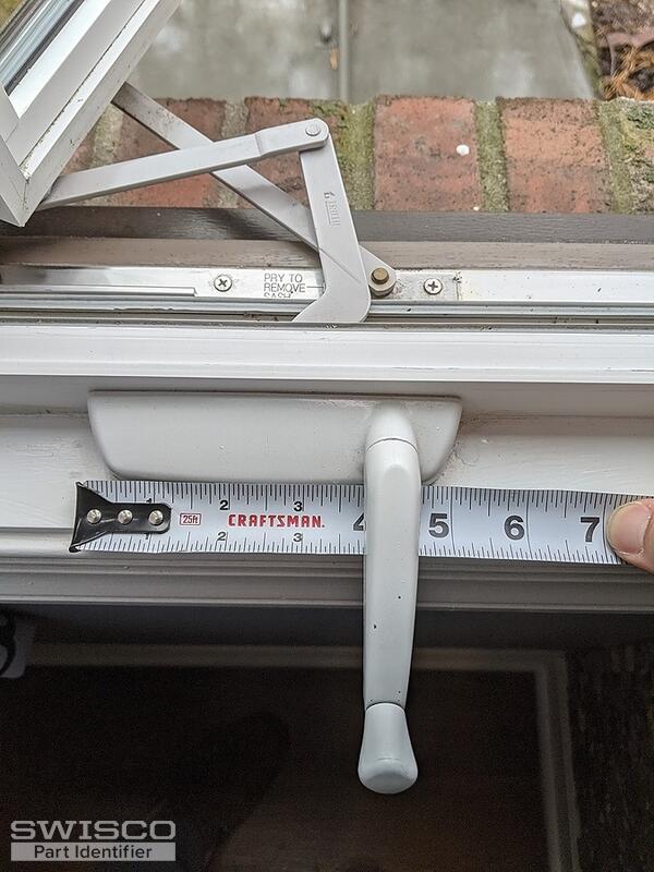 need white crank assembly for leftvent ALSIDE casement window