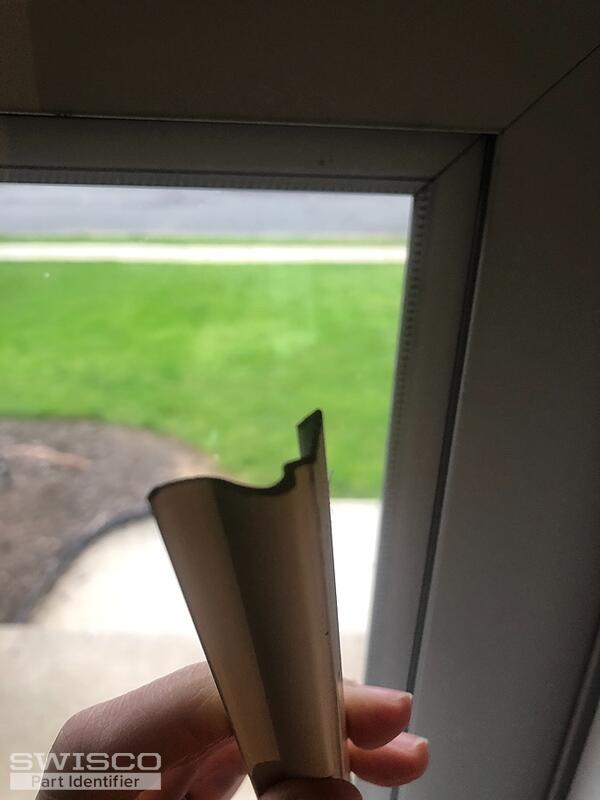 White vinyl glass beading? to secure glass storm door long ends