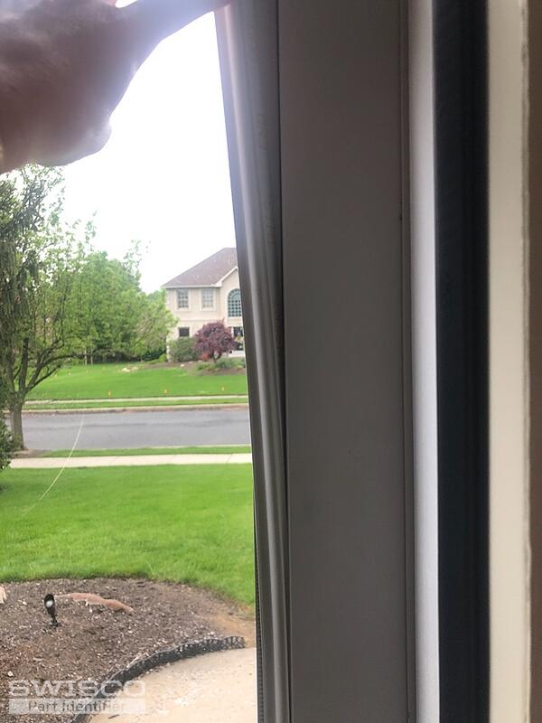 White vinyl glass beading? to secure glass storm door long ends