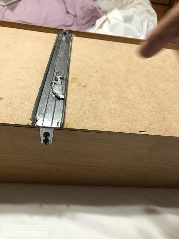 Center Mount Under Drawer Slide On Dresser