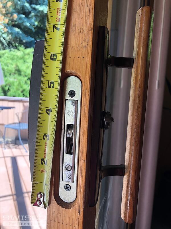 Sliding glass door latch lever pin detached