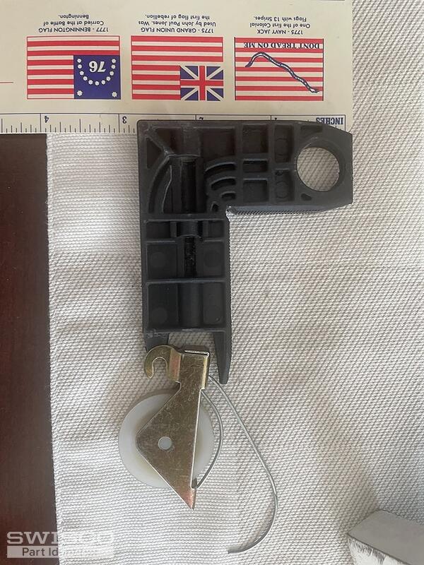 Black plastic corner for sliding screen door