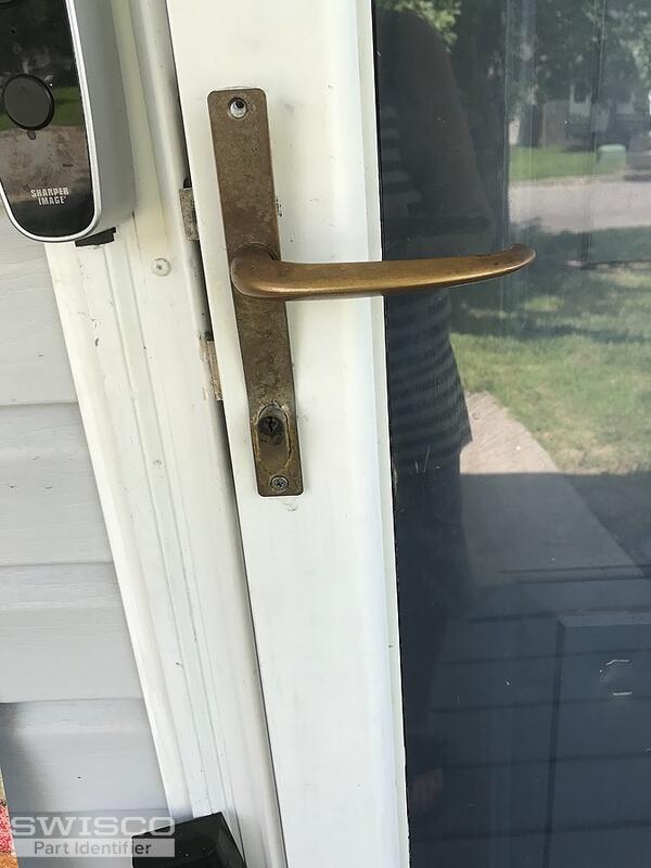 Replace storm door handle