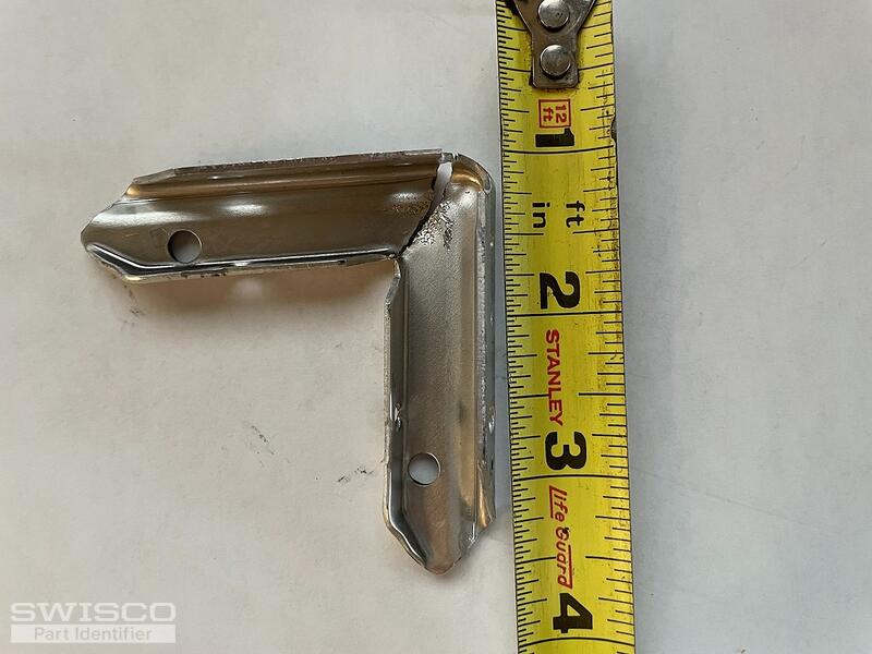 Vintage Pella sliding screen door corner supports.