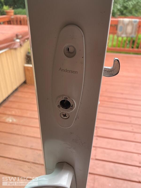 Lock of sliding glass door latch is broken