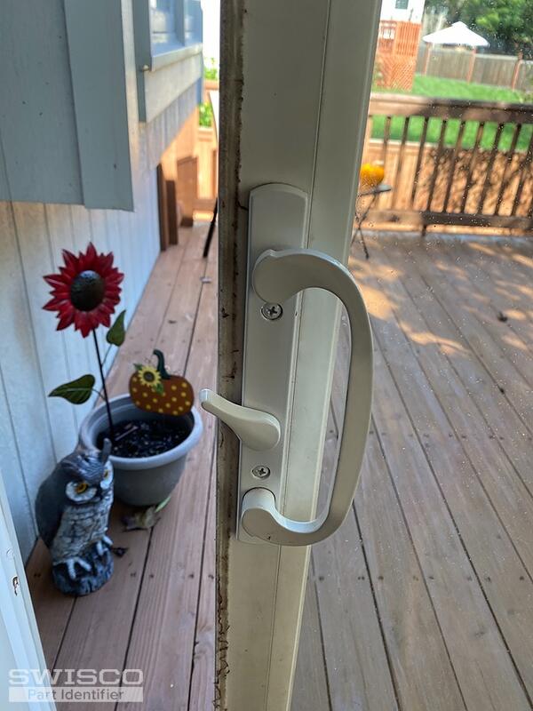 Latch on sliding glass door