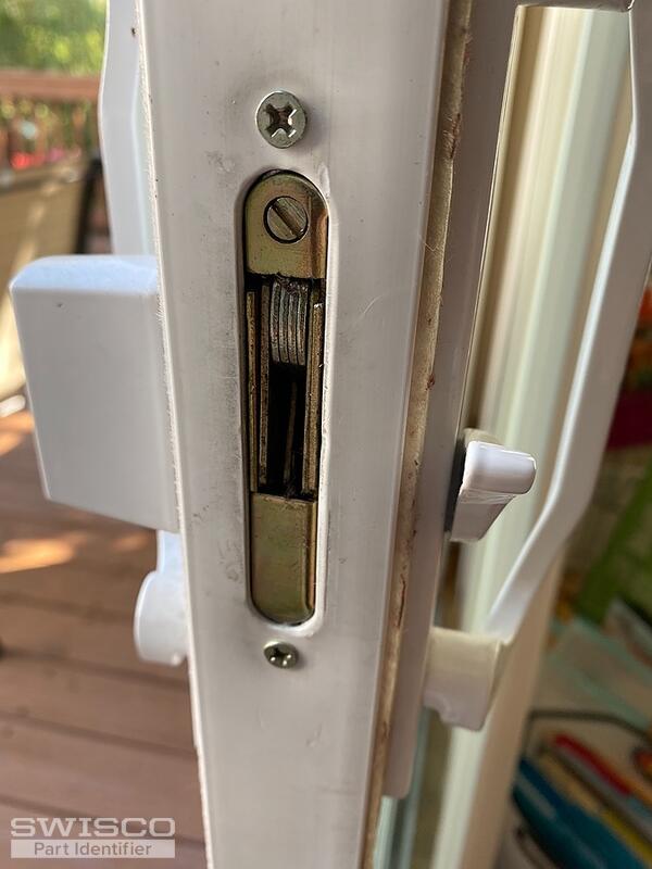 Latch on sliding glass door