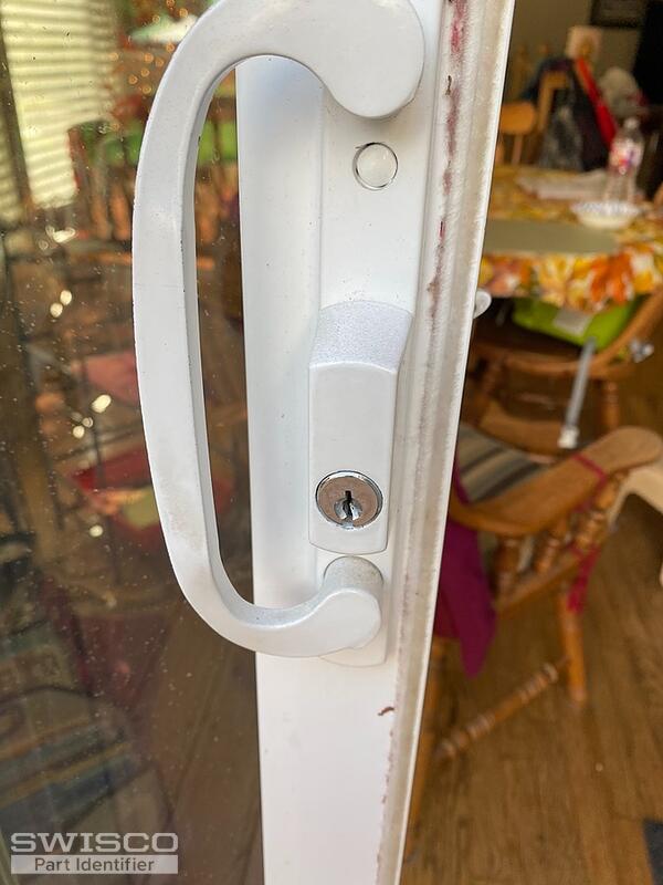 Latch on sliding glass door