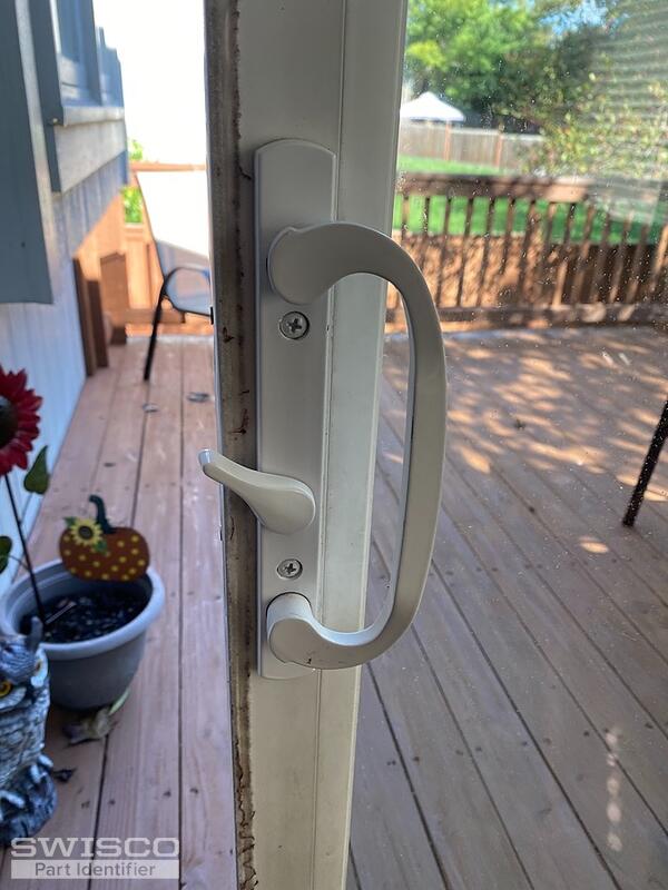 Latch on sliding glass door