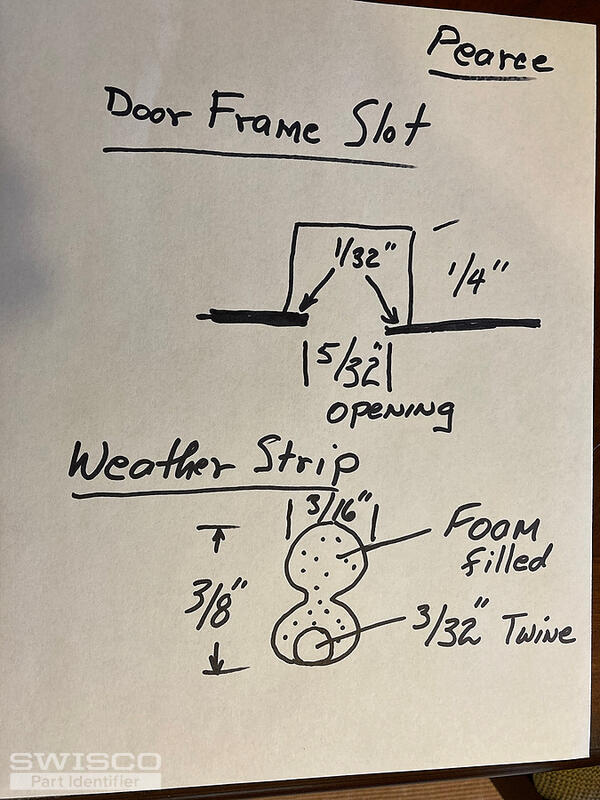 Door Frame and Weathr Strip Dimensions