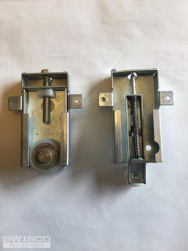 Mirrored sliding closet door rollers and guides