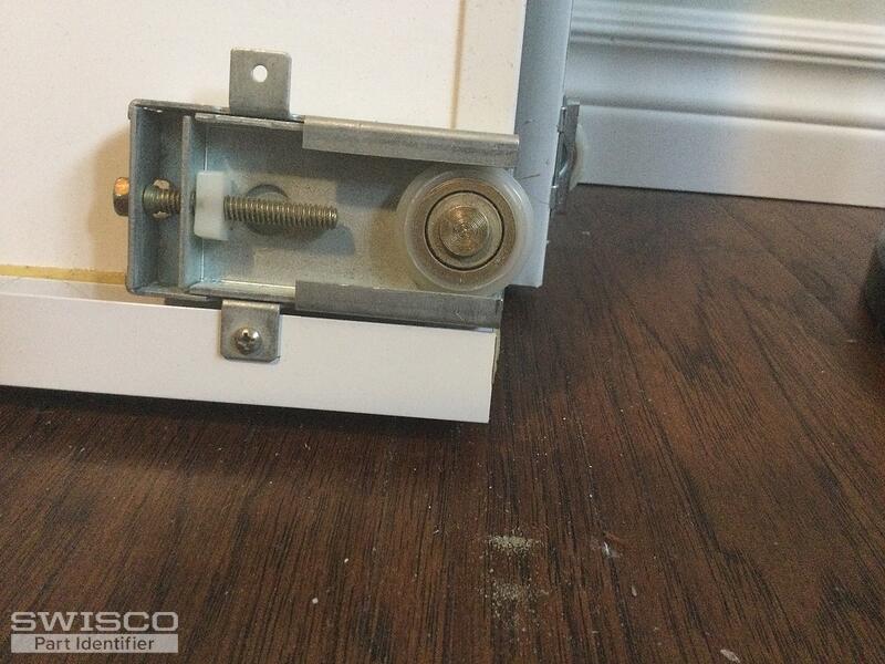 Mirrored sliding closet door rollers and guides