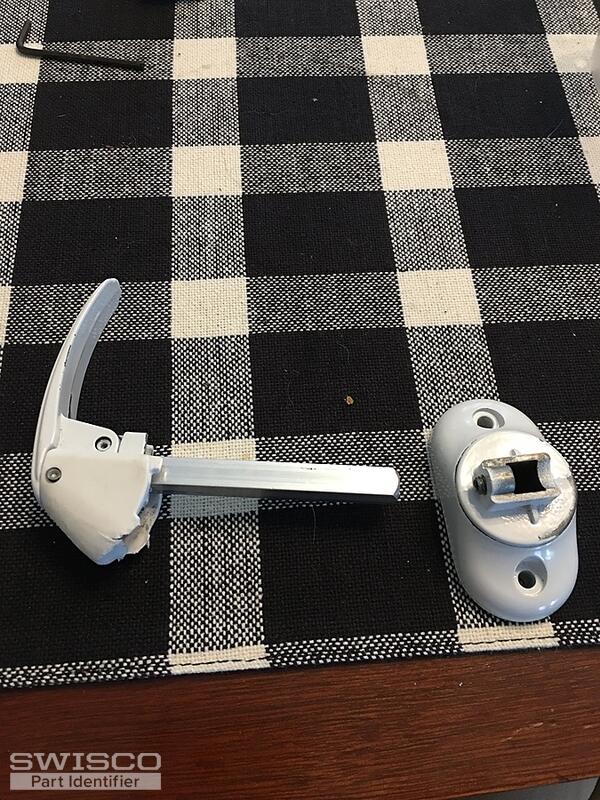 Replace storm door handle