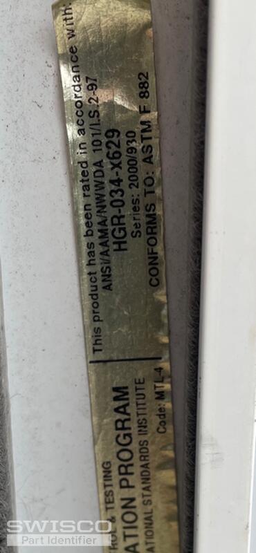 Patio door label