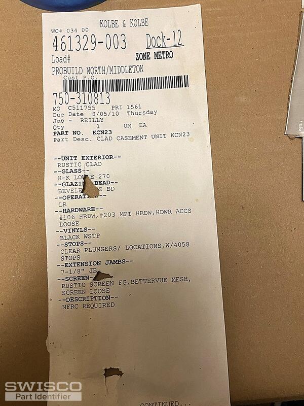 window receipt