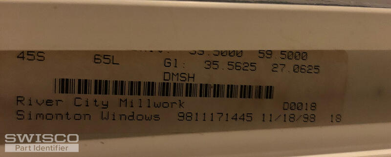 Simonton  Window Label