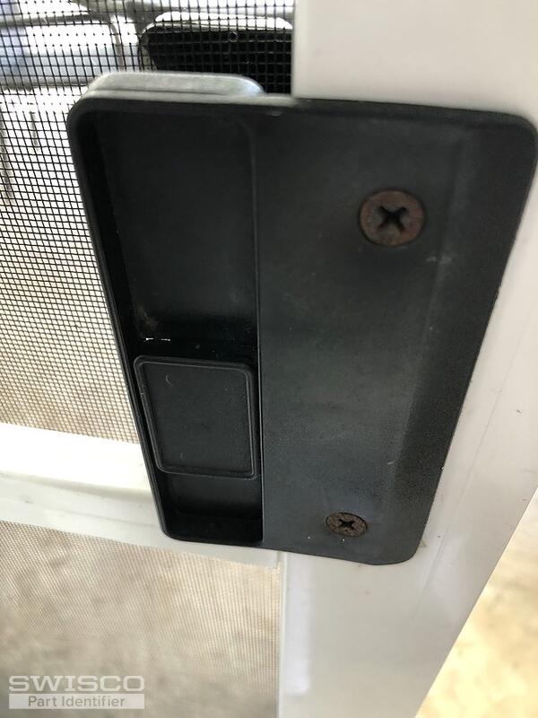Patio sliding screen door lock hardware
