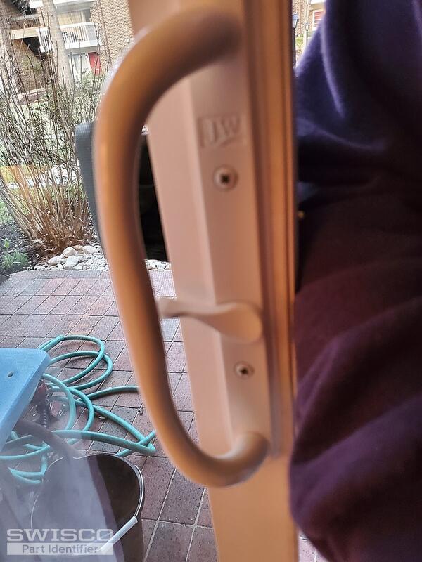 JW White Sliding Door Handle with Key