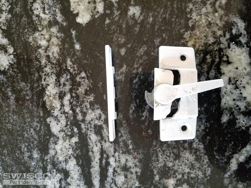 Vinyl Window Sash Lock and Keeper Top View