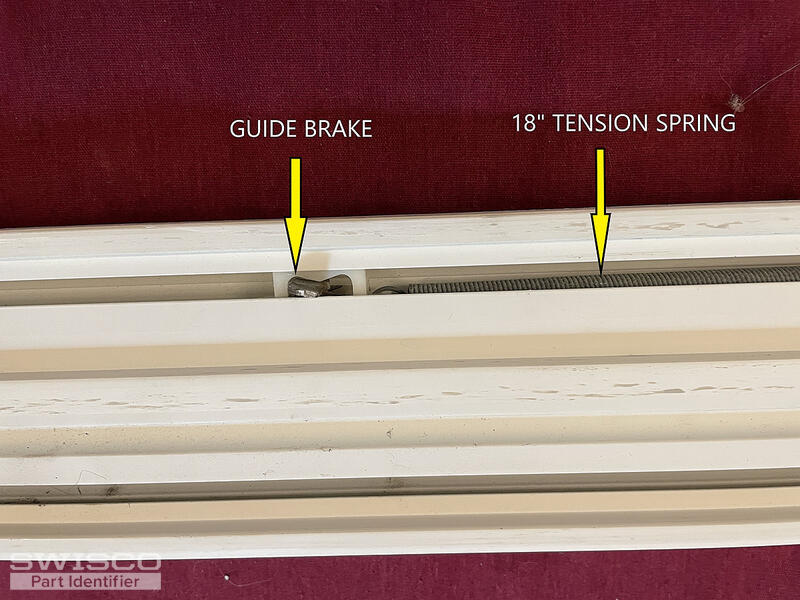 Functioning jamb liner-guide brake-spring