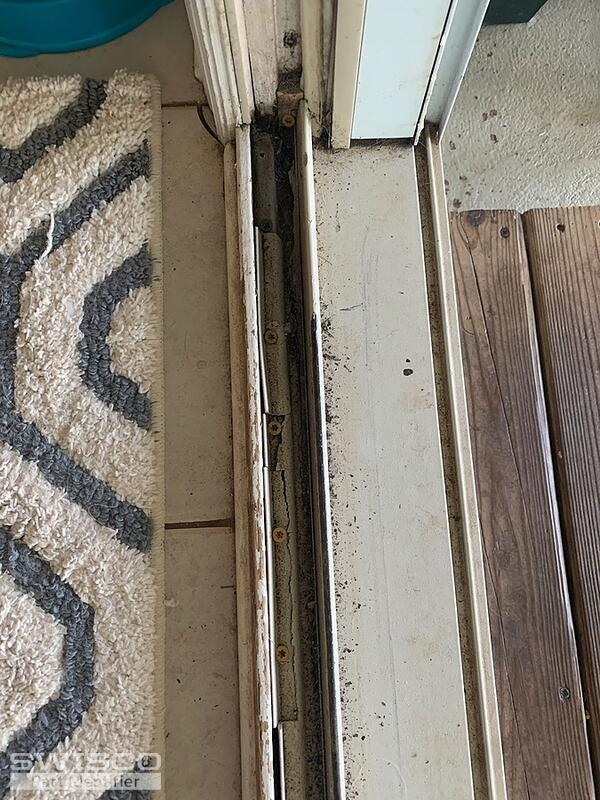 Sliding glass door rail replacement