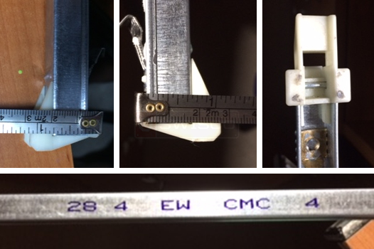 Sash support channel balance 28 4 EW CMC 4.