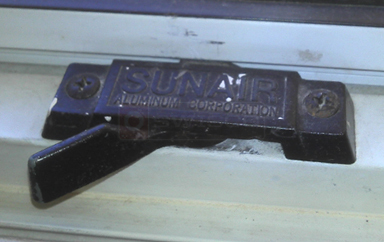 Sunair Aluminum Corporation window sweep lock