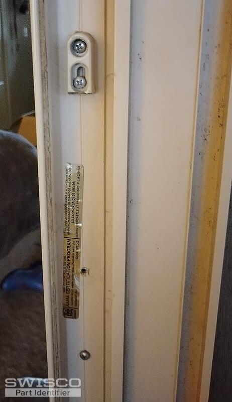 broken part of sliding glass door lock