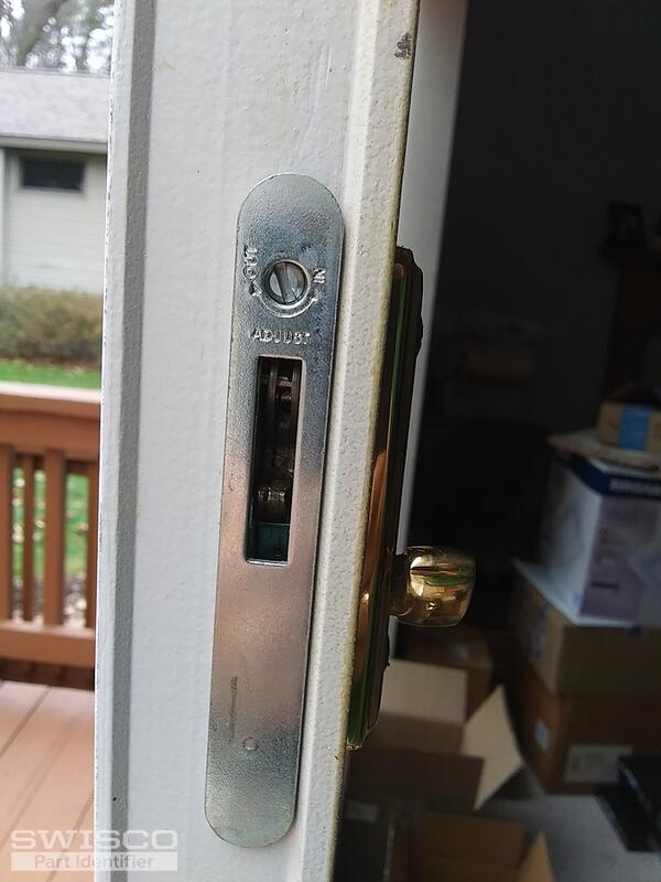 sliding door thumb latch in brass color