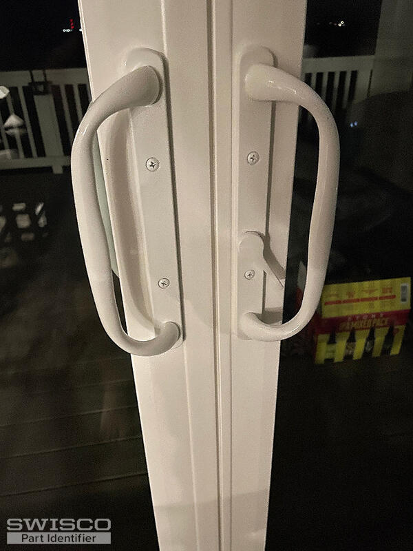 Sliding glass door handles