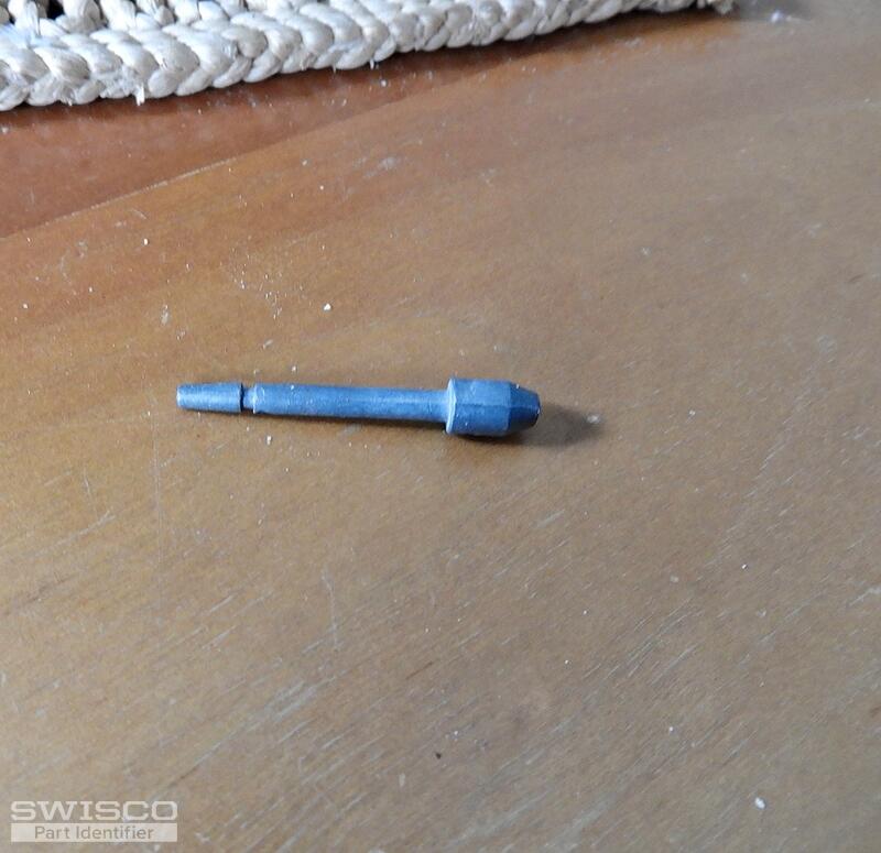 Window screen plunger pin 1.5" long with cap installed and plunger pin