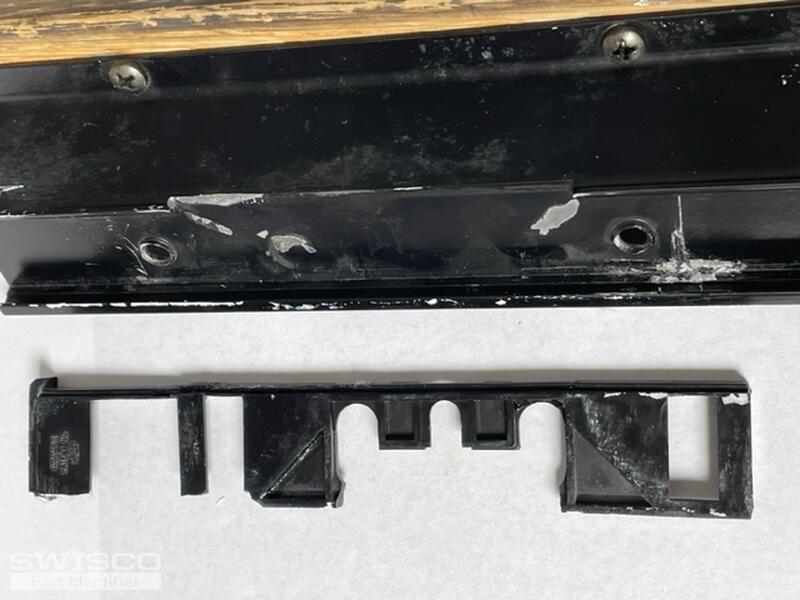 Sliding door handle with broken plastic insert