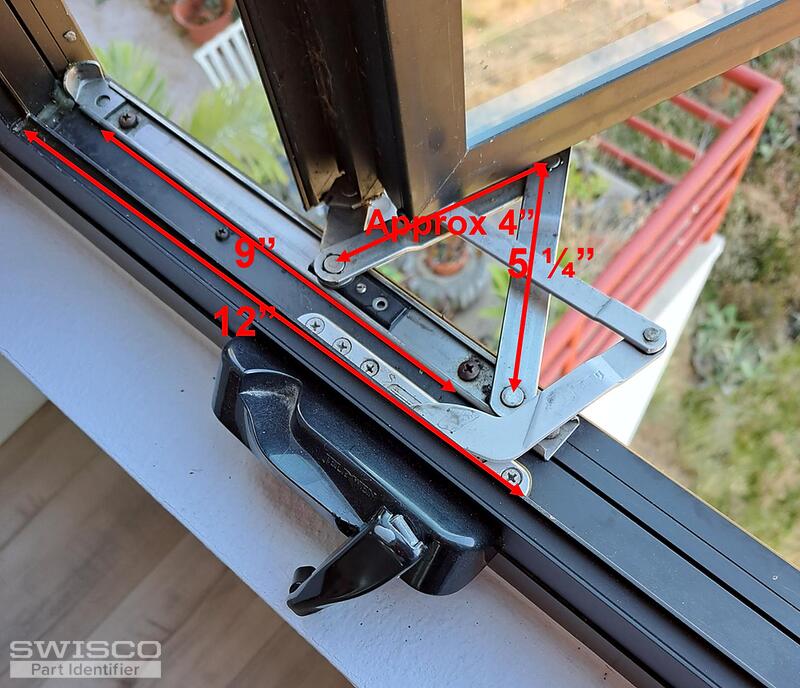 bottom of window- top of hinge labelled
